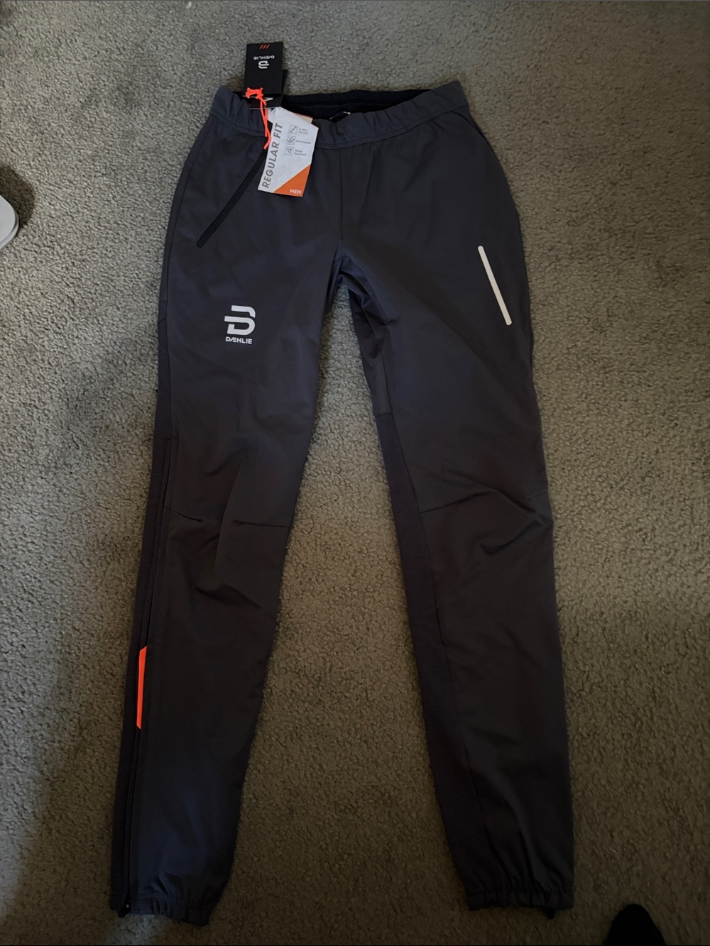 Men's Black Performance Joggers with Reflective Accents
